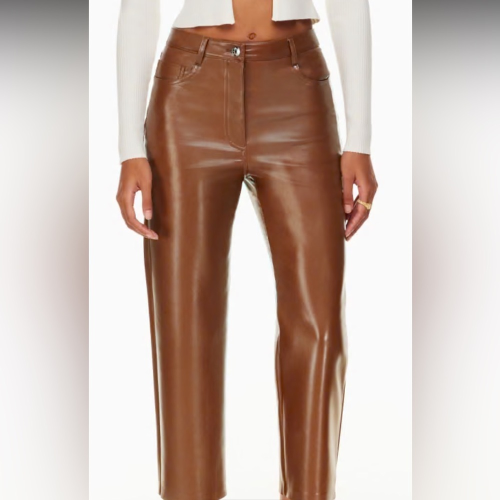 Aritzia Melina Short Vegan Leather Pant